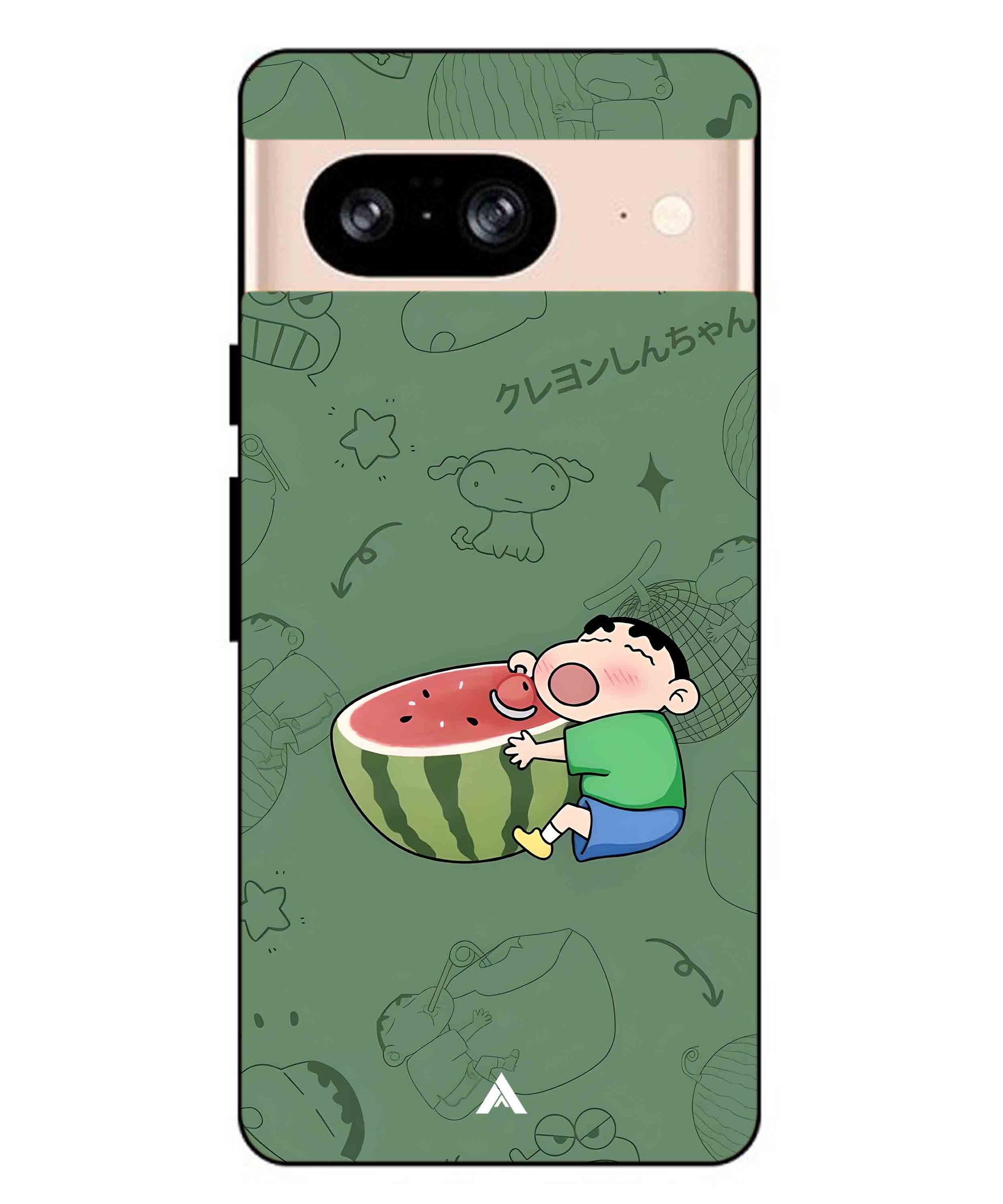 Melon Shinchan Metal Back Cover Phone Case for Pixel 8