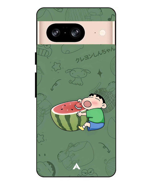 Melon Shinchan Metal Back Cover Phone Case for Pixel 8