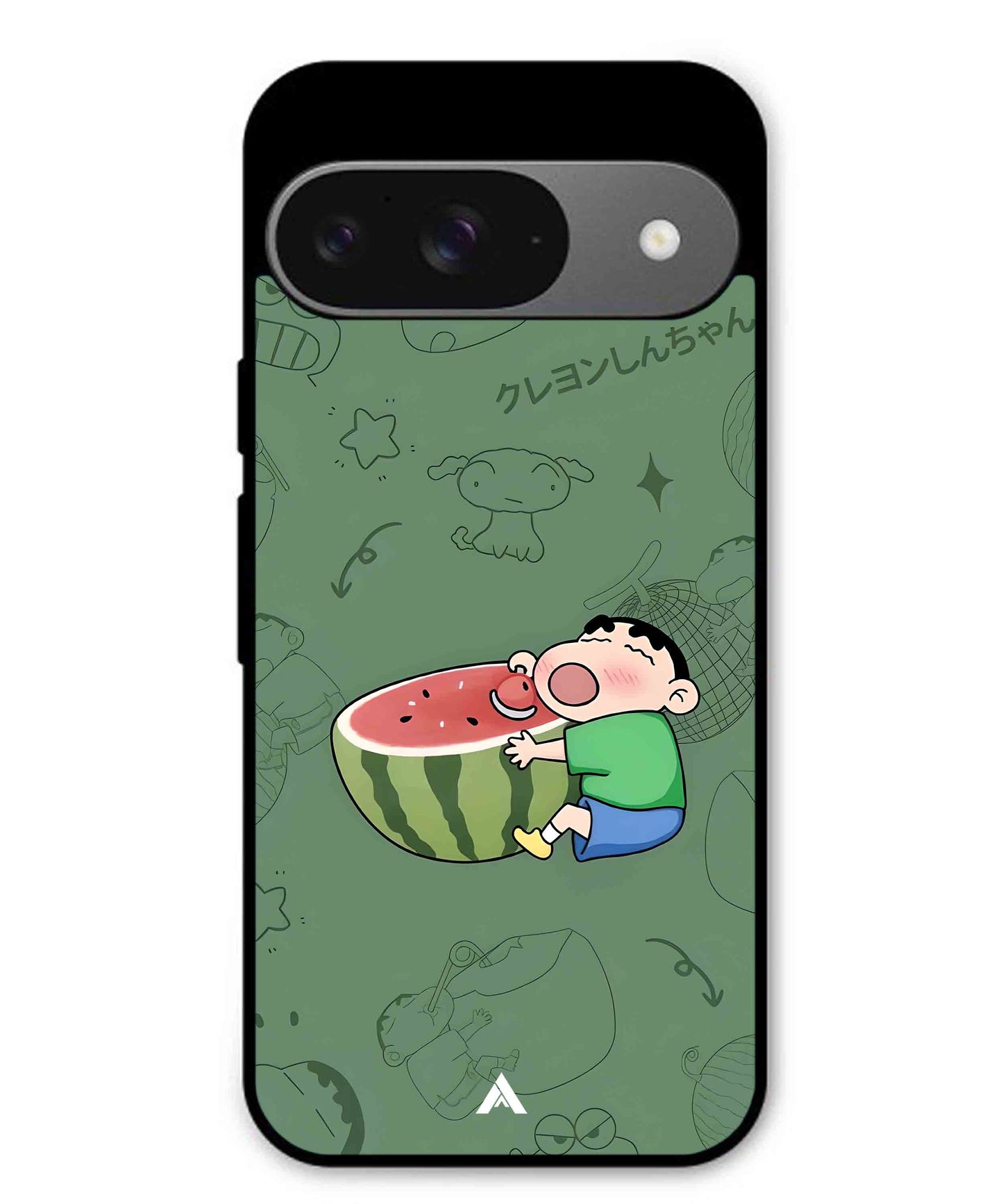 Melon Shinchan Metal Back Cover Phone Case for Pixel 9