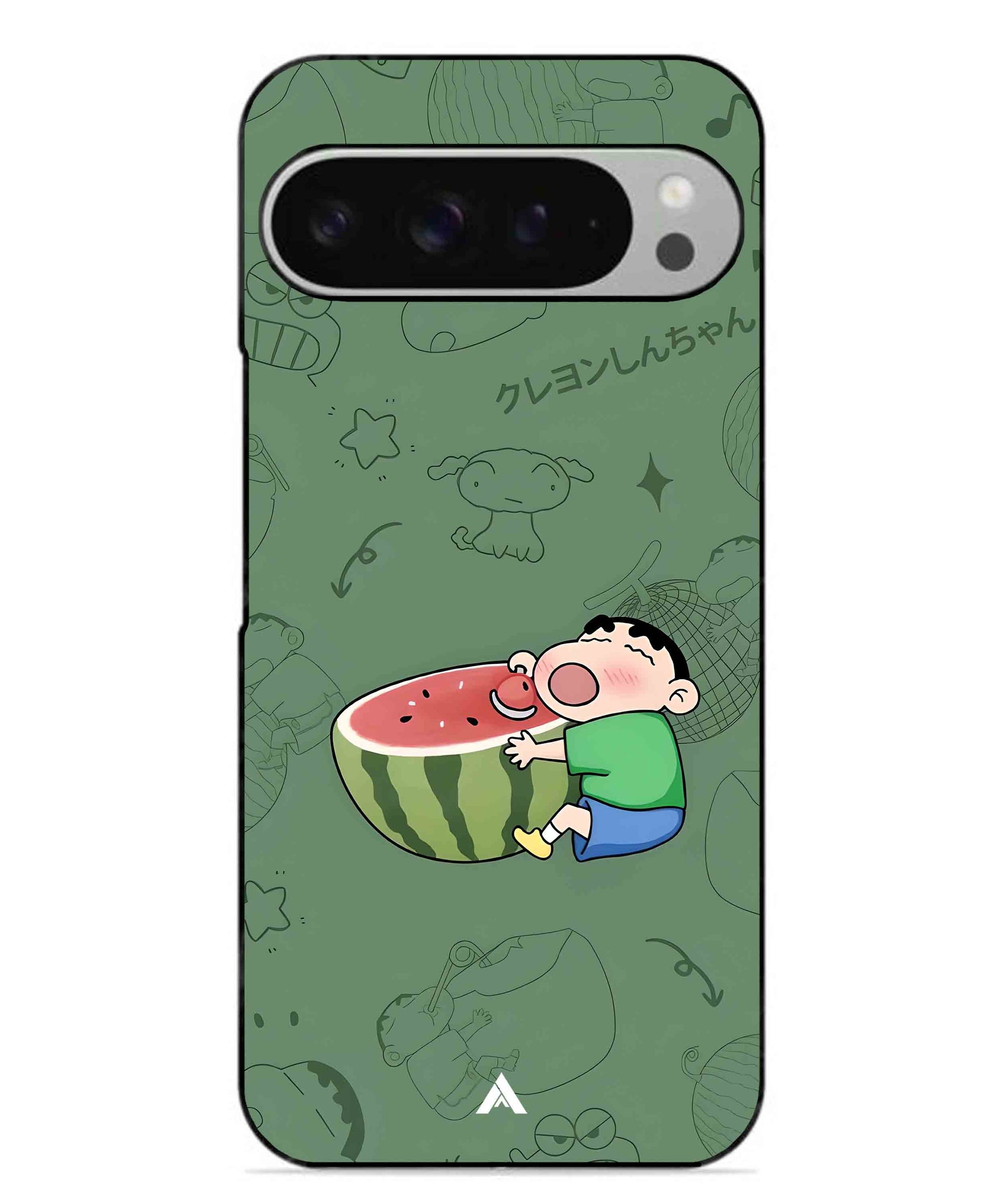 Melon Shinchan Metal Back Cover Phone Case for Pixel 9 Pro