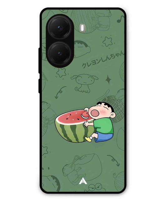 Melon Shinchan Metal Back Cover Phone Case for Poco X7 Pro