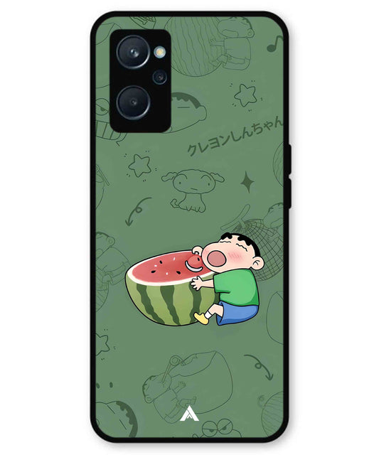 Melon Shinchan Metal Back Cover Phone Case for Realme 10