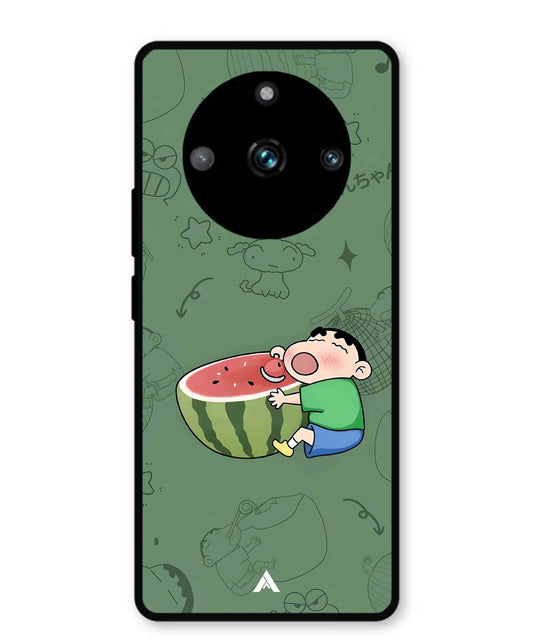 Melon Shinchan Metal Back Cover Phone Case for Realme 11 Pro