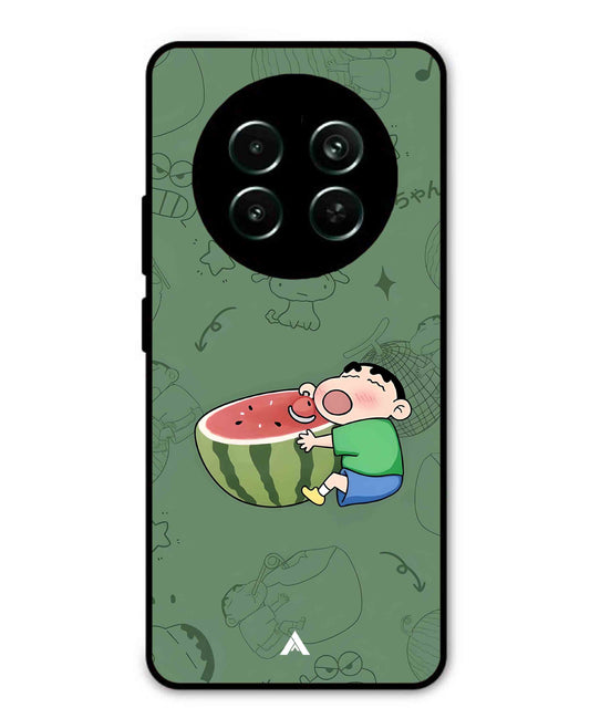 Melon Shinchan Metal Back Cover Phone Case for Realme 12x
