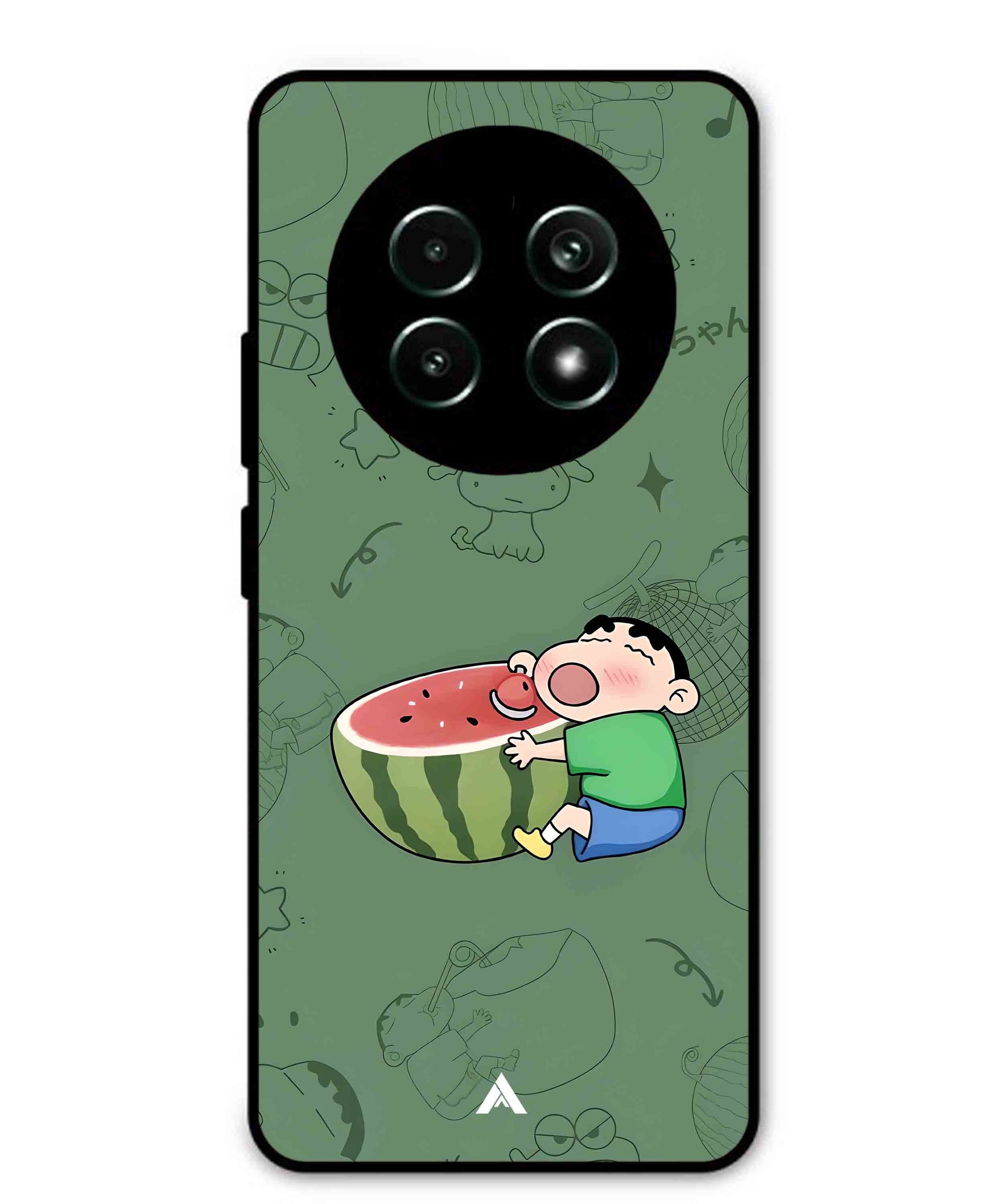 Melon Shinchan Metal Back Cover Phone Case for Realme 13 Pro