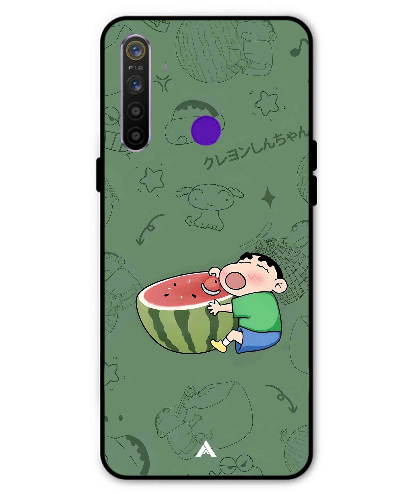 Melon Shinchan Metal Back Cover Phone Case for Realme 5