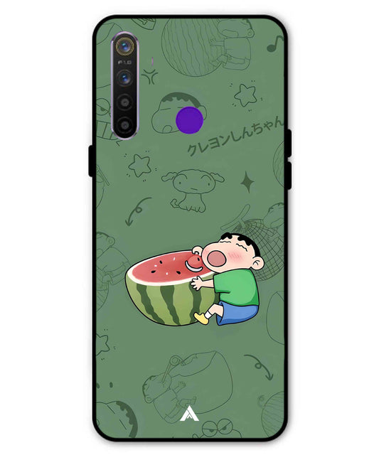 Melon Shinchan Metal Back Cover Phone Case for Realme 5