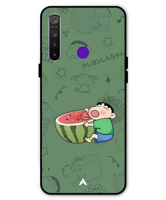 Melon Shinchan Metal Back Cover Phone Case for Realme 5i