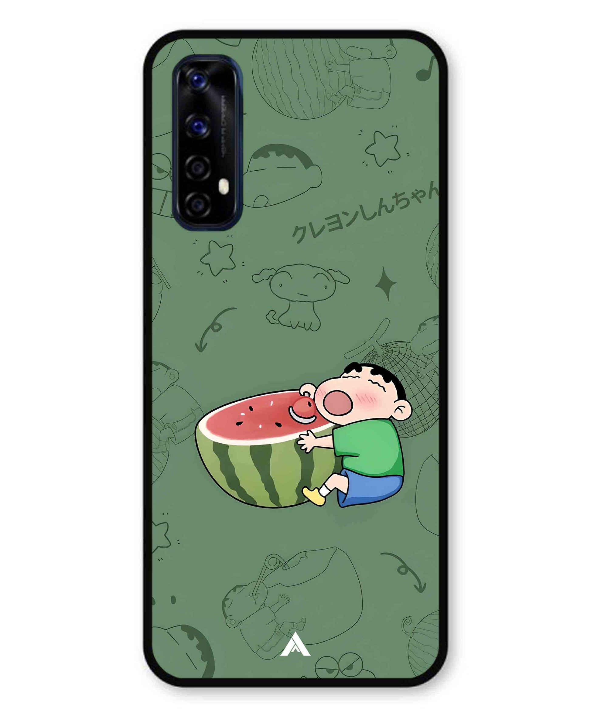 Melon Shinchan Metal Back Cover Phone Case for Realme 7