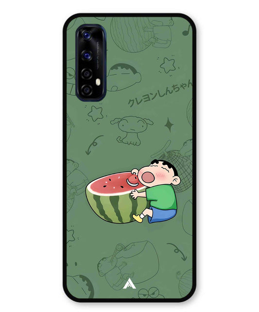 Melon Shinchan Metal Back Cover Phone Case for Realme 7