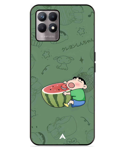 Melon Shinchan Metal Back Cover Phone Case for Realme 8i