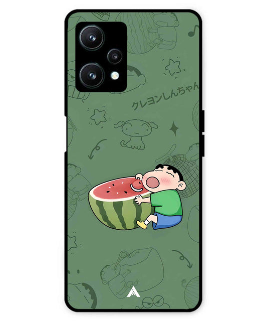 Melon Shinchan Metal Back Cover Phone Case for Realme 9 SE