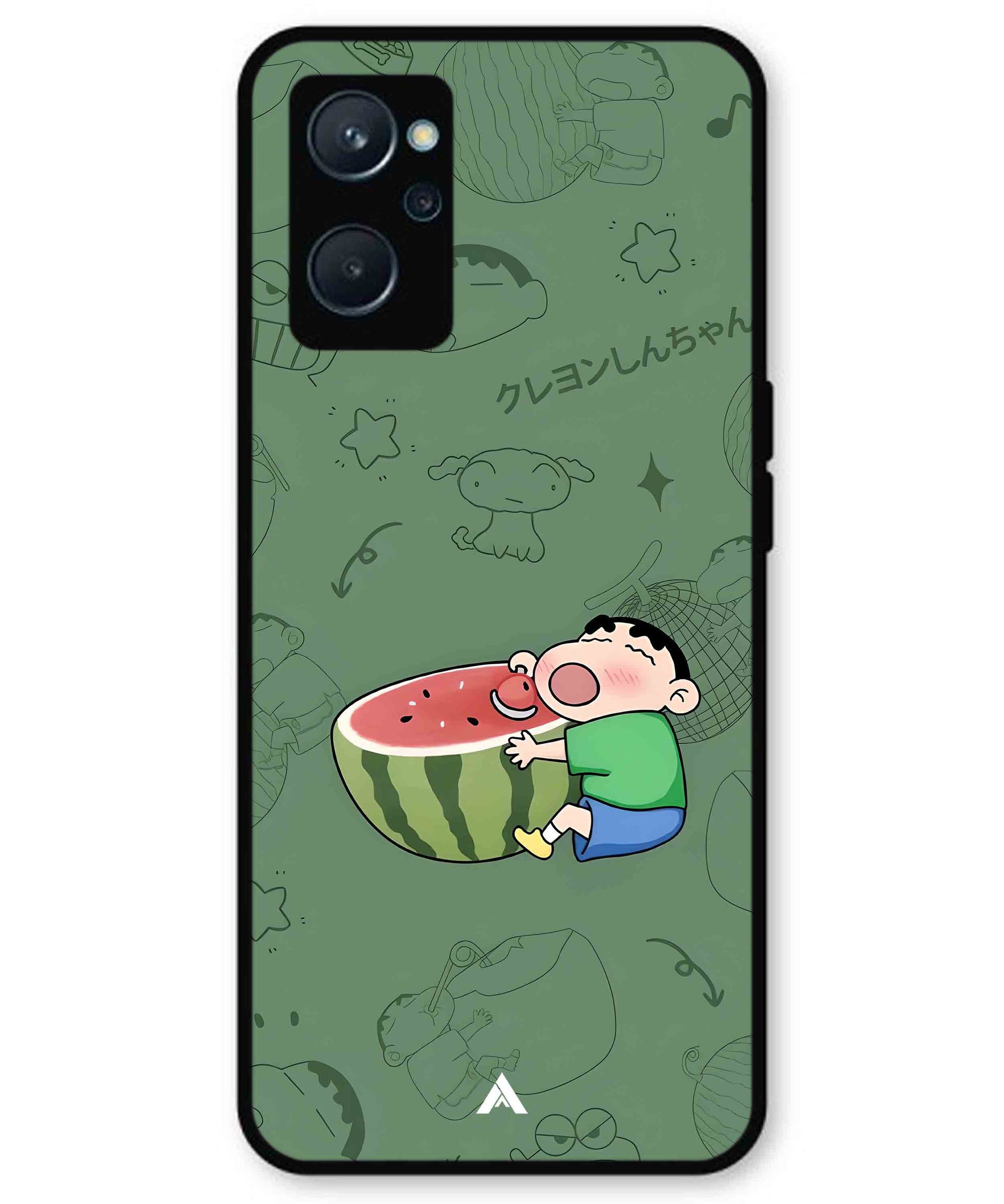 Melon Shinchan Metal Back Cover Phone Case for Realme 9i