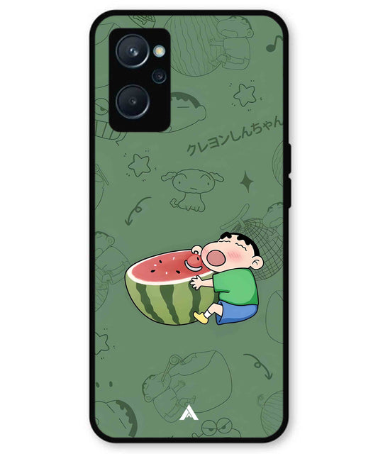 Melon Shinchan Metal Back Cover Phone Case for Realme 9i