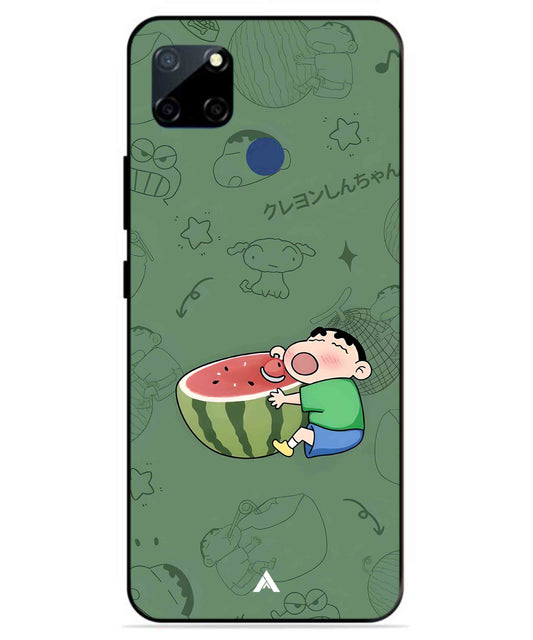 Melon Shinchan Metal Back Cover Phone Case for Realme C12
