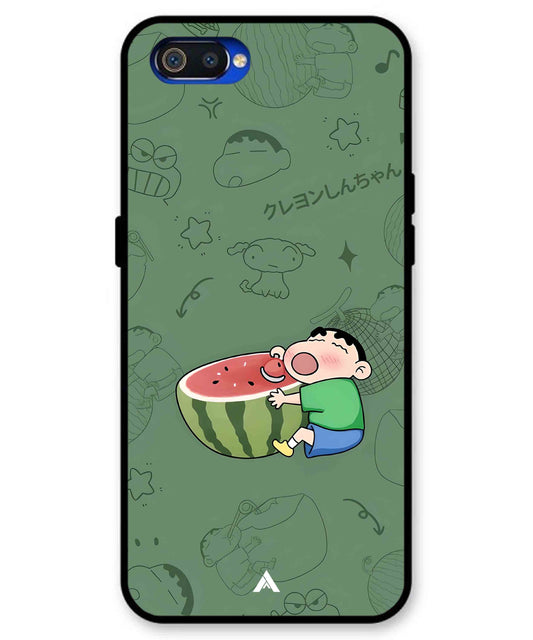 Melon Shinchan Metal Back Cover Phone Case for Realme C2