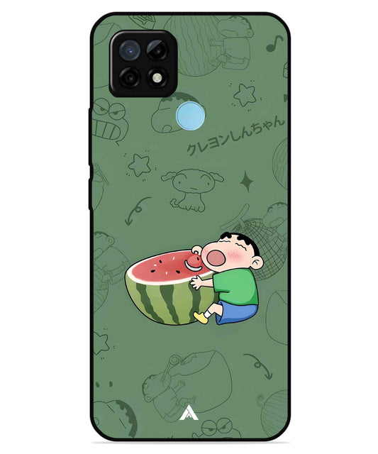 Melon Shinchan Metal Back Cover Phone Case for Realme C21