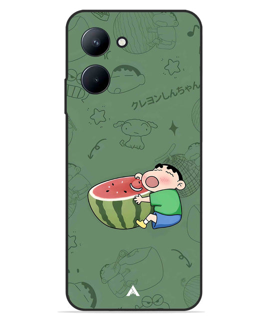 Melon Shinchan Metal Back Cover Phone Case for Realme C33