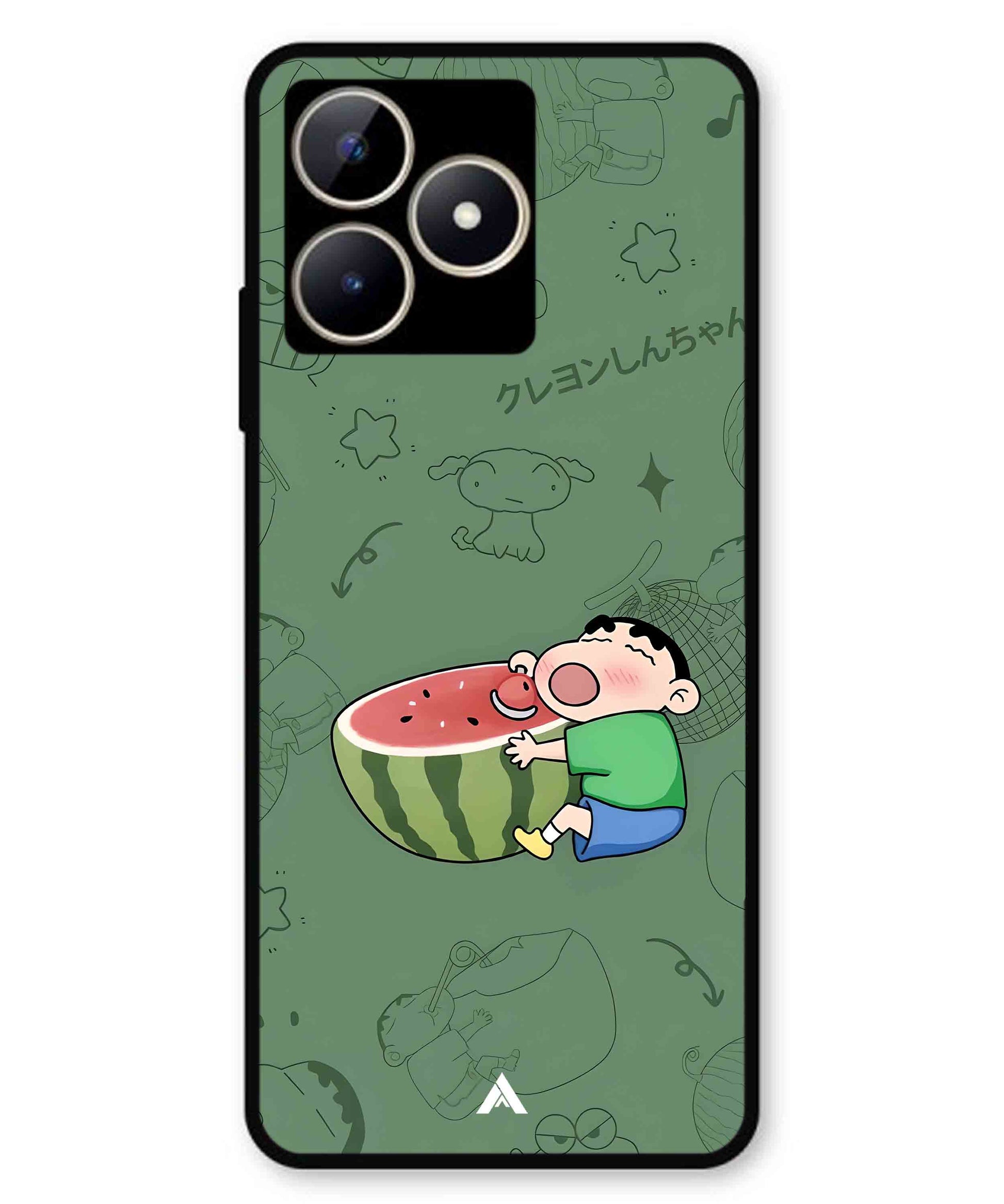 Melon Shinchan Metal Back Cover Phone Case for Realme C53