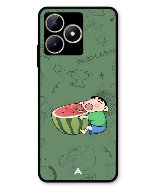 Melon Shinchan Metal Back Cover Phone Case for Realme C53