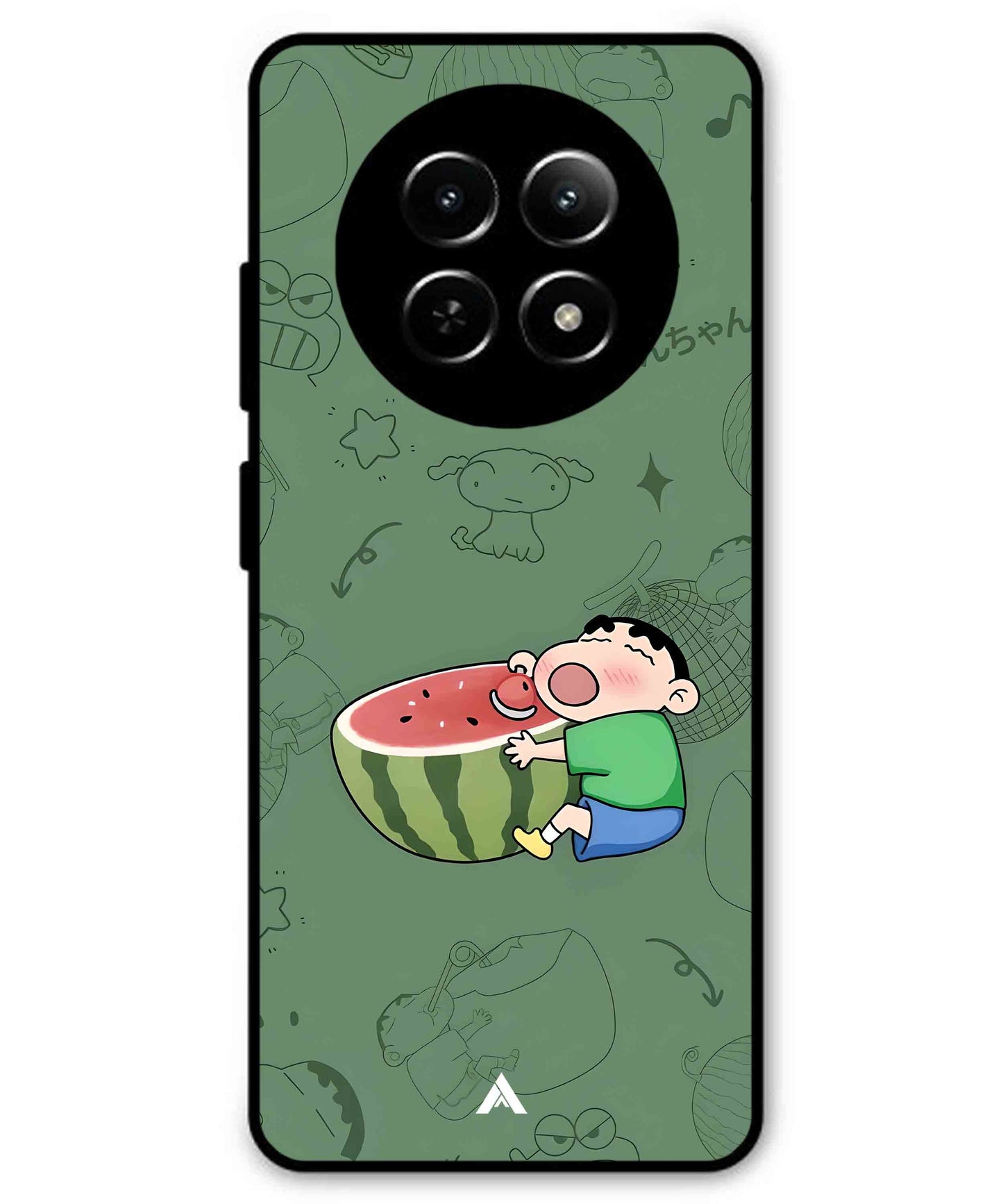 Melon Shinchan Metal Back Cover Phone Case for Realme C65
