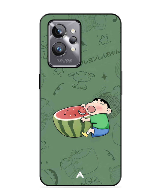 Melon Shinchan Metal Back Cover Phone Case for Realme GT 2 Pro