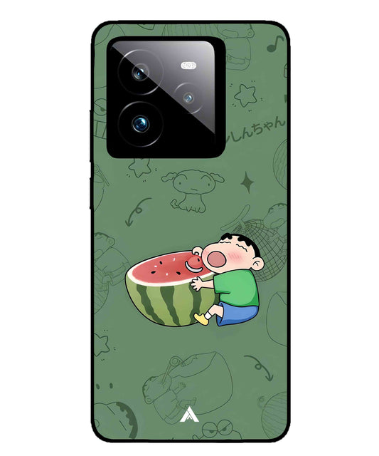 Melon Shinchan Metal Back Cover Phone Case for Realme GT 7 Pro