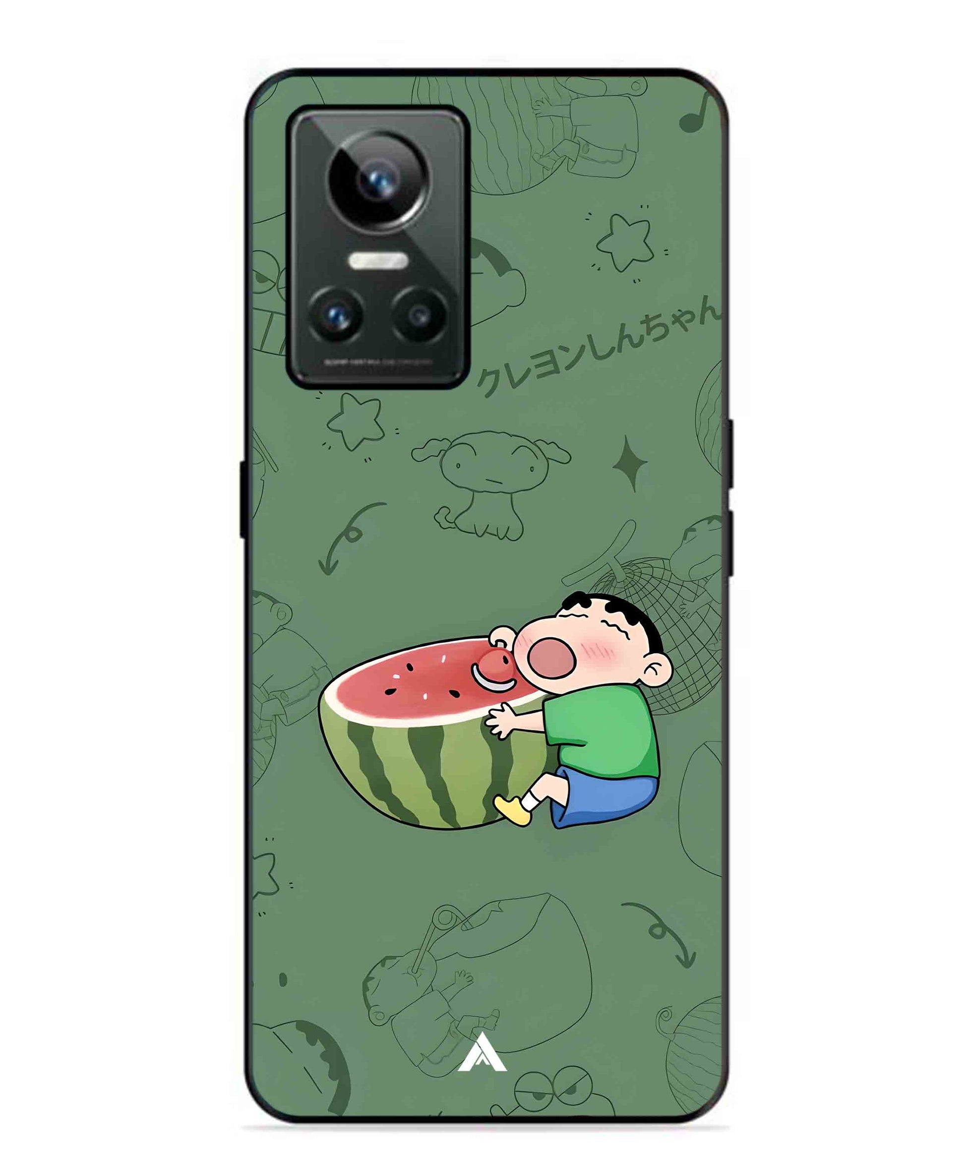 Melon Shinchan Metal Back Cover Phone Case for Realme GT Neo 3