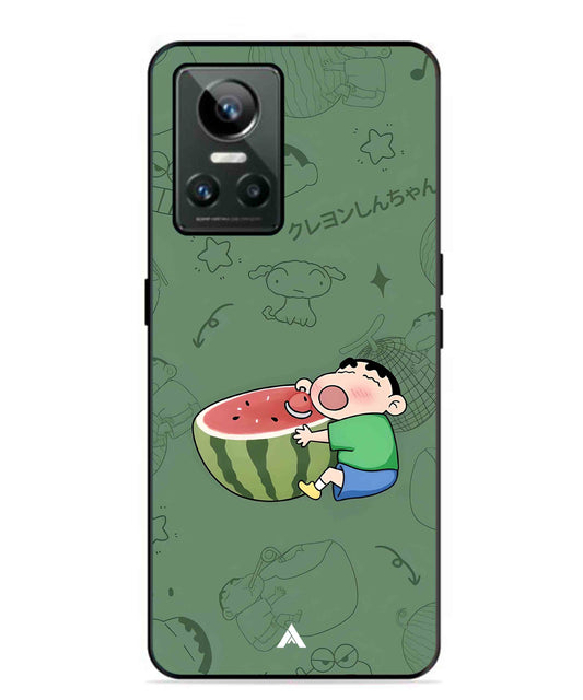 Melon Shinchan Metal Back Cover Phone Case for Realme GT Neo 3