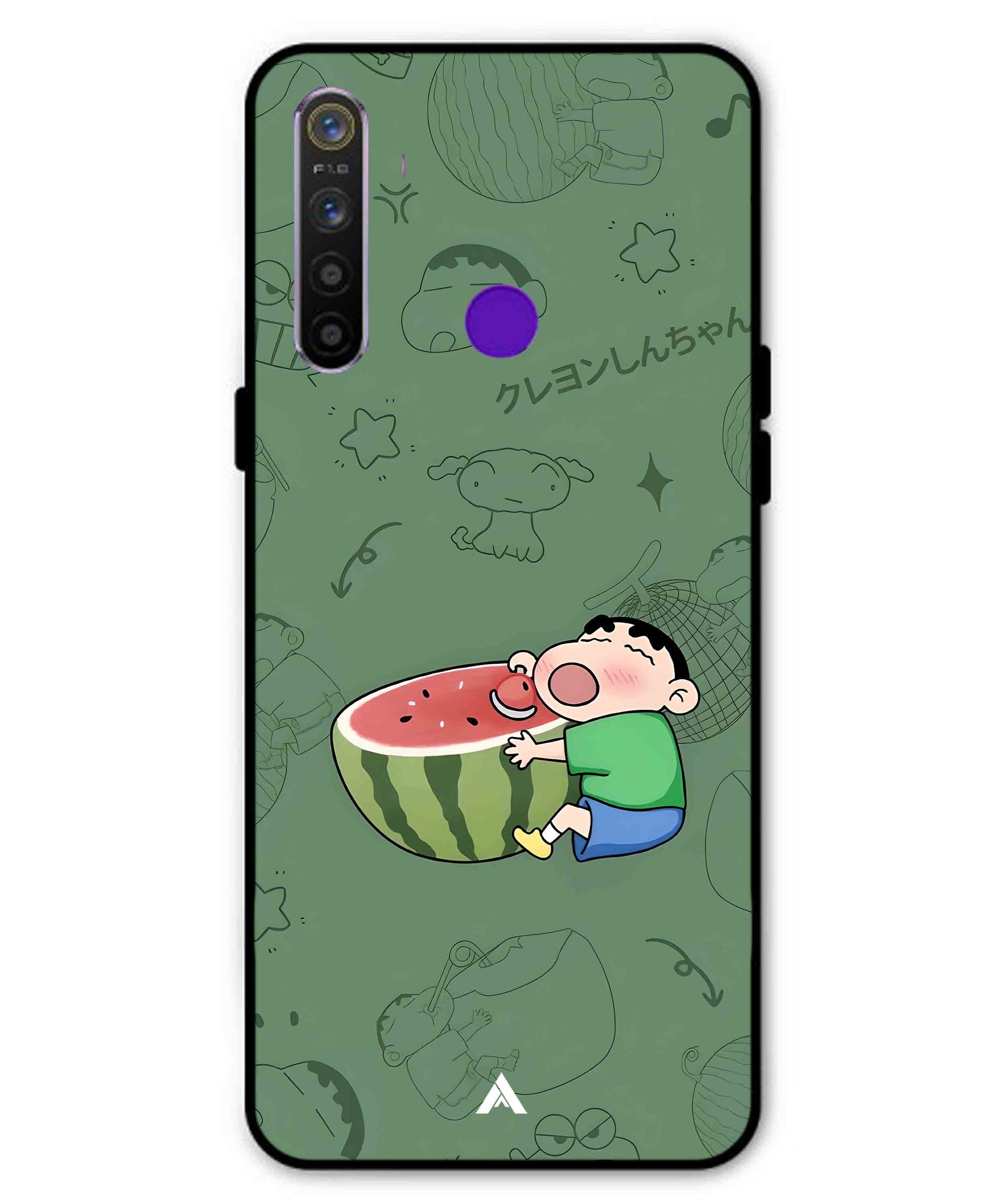 Melon Shinchan Metal Back Cover Phone Case for Realme Narzo 10