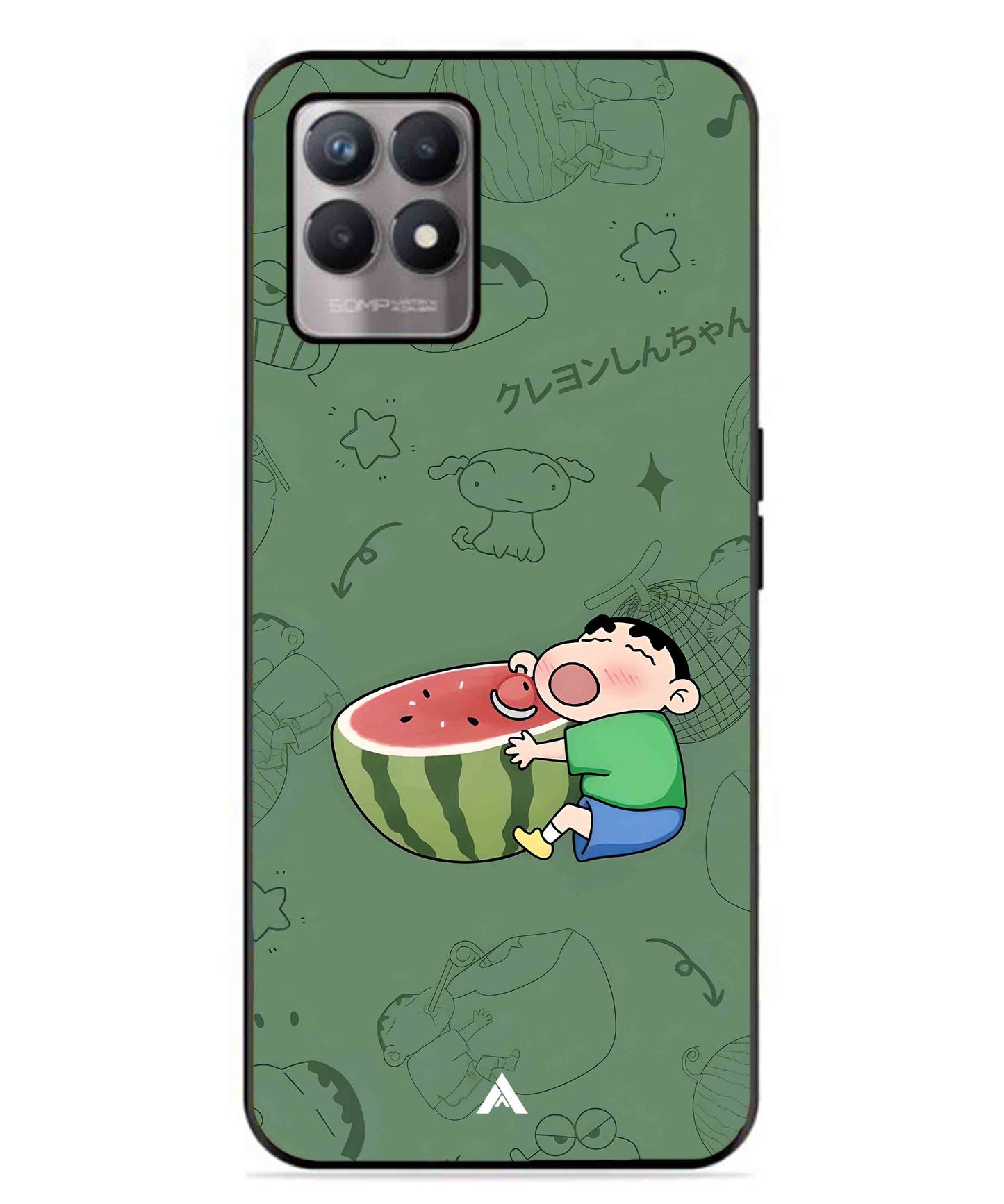 Melon Shinchan Metal Back Cover Phone Case for Realme Narzo 50