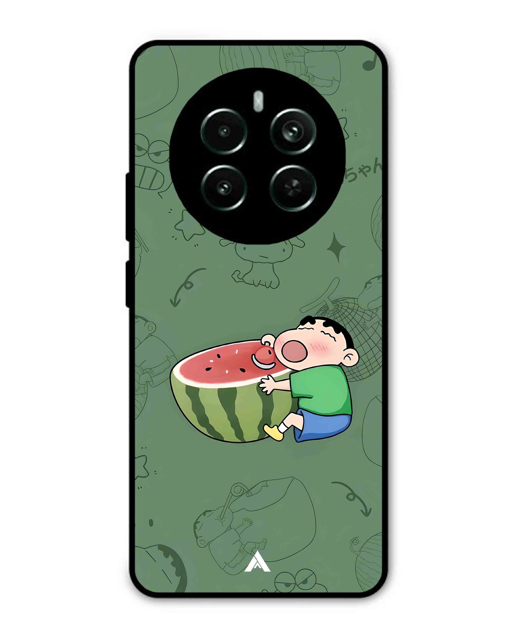 Melon Shinchan Metal Back Cover Phone Case for Realme Narzo 70