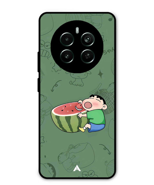 Melon Shinchan Metal Back Cover Phone Case for Realme Narzo 70
