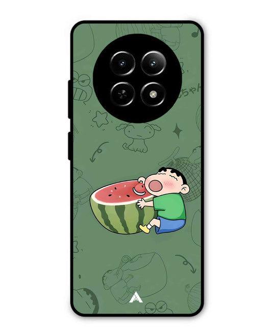 Melon Shinchan Metal Back Cover Phone Case for Realme Narzo N65