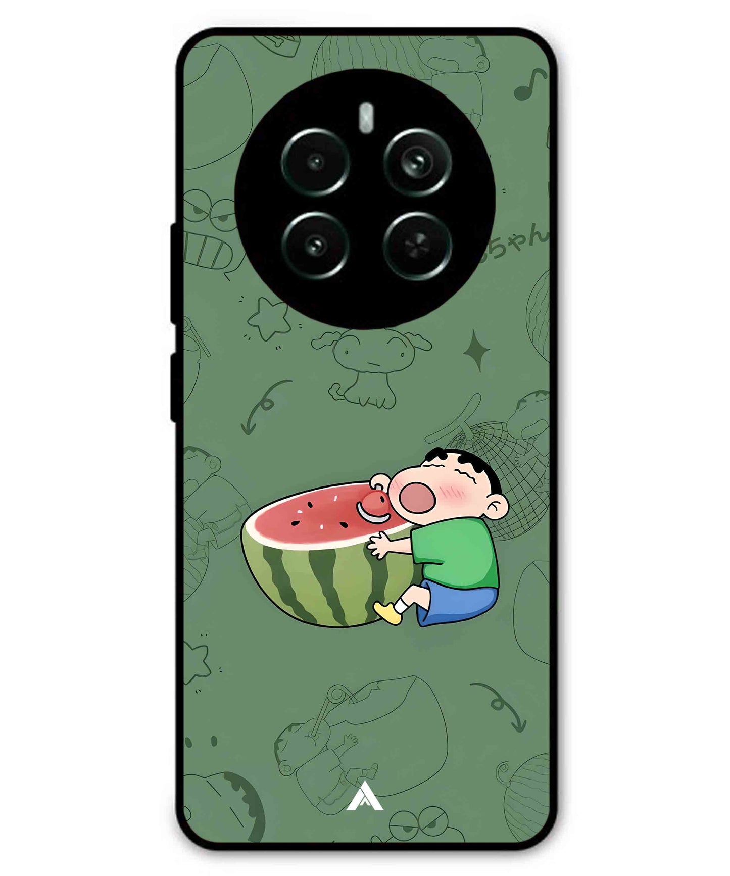 Melon Shinchan Metal Back Cover Phone Case for Realme P1