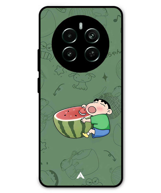 Melon Shinchan Metal Back Cover Phone Case for Realme P1