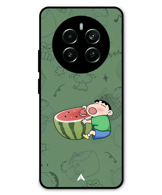 Melon Shinchan Metal Back Cover Phone Case for Realme P1 Pro