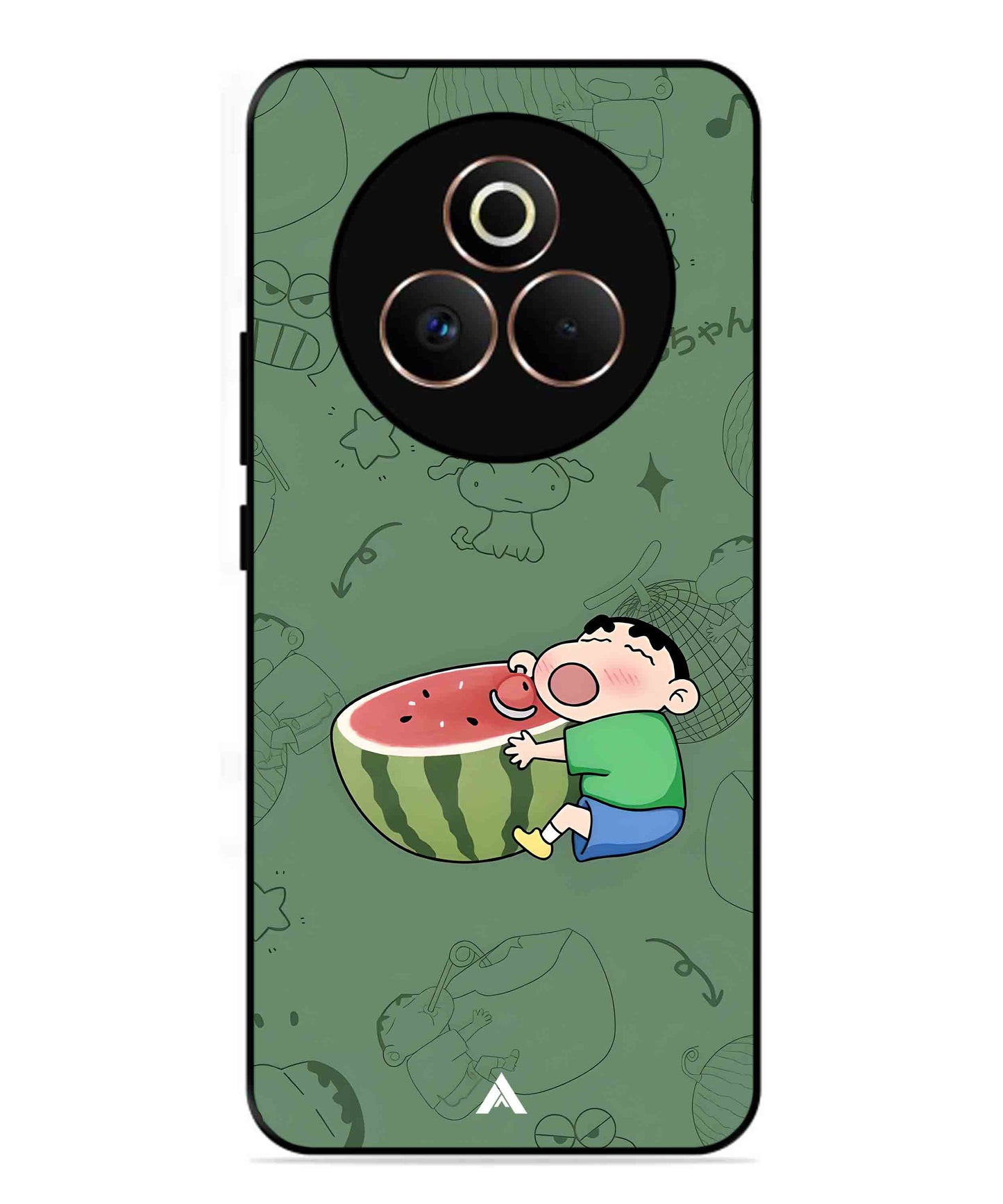 Melon Shinchan Metal Back Cover Phone Case for Realme P3 Pro