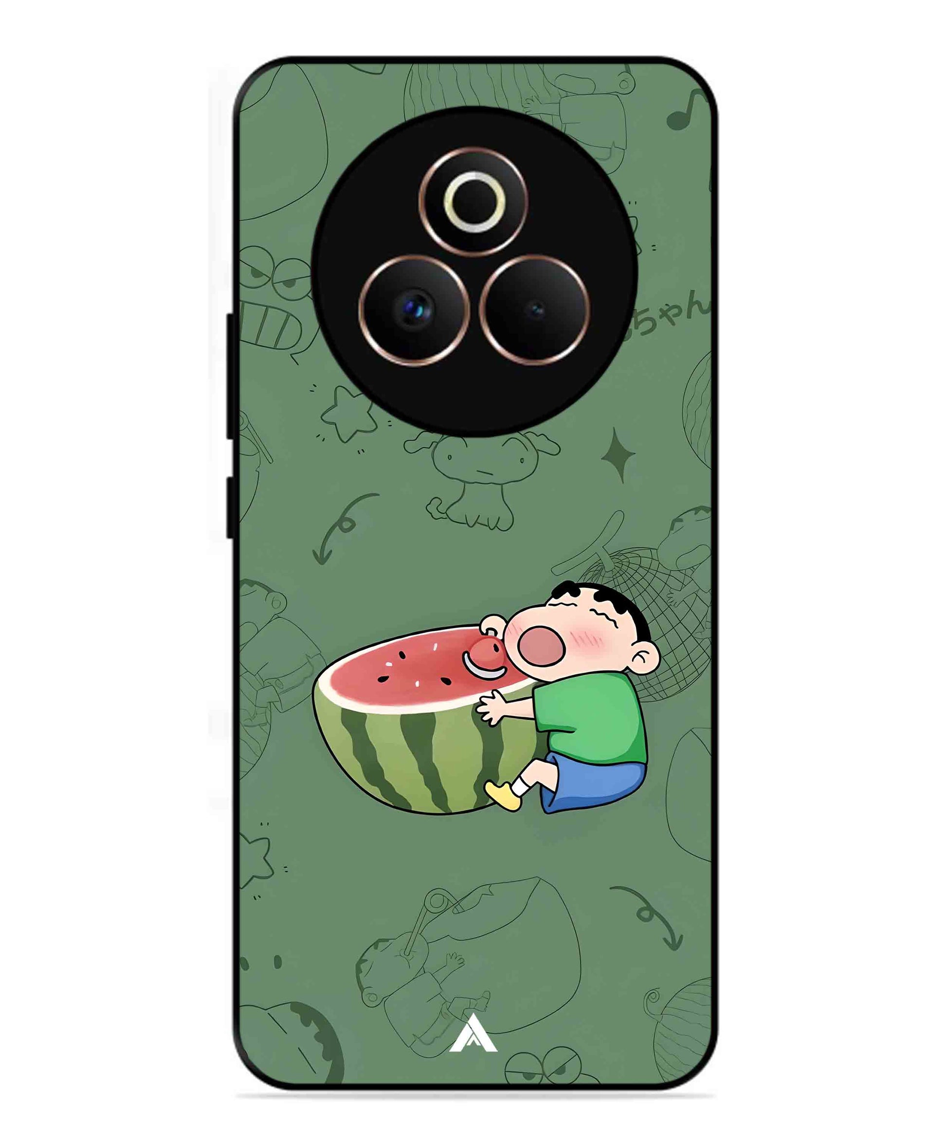 Melon Shinchan Metal Back Cover Phone Case for Realme P3 Pro