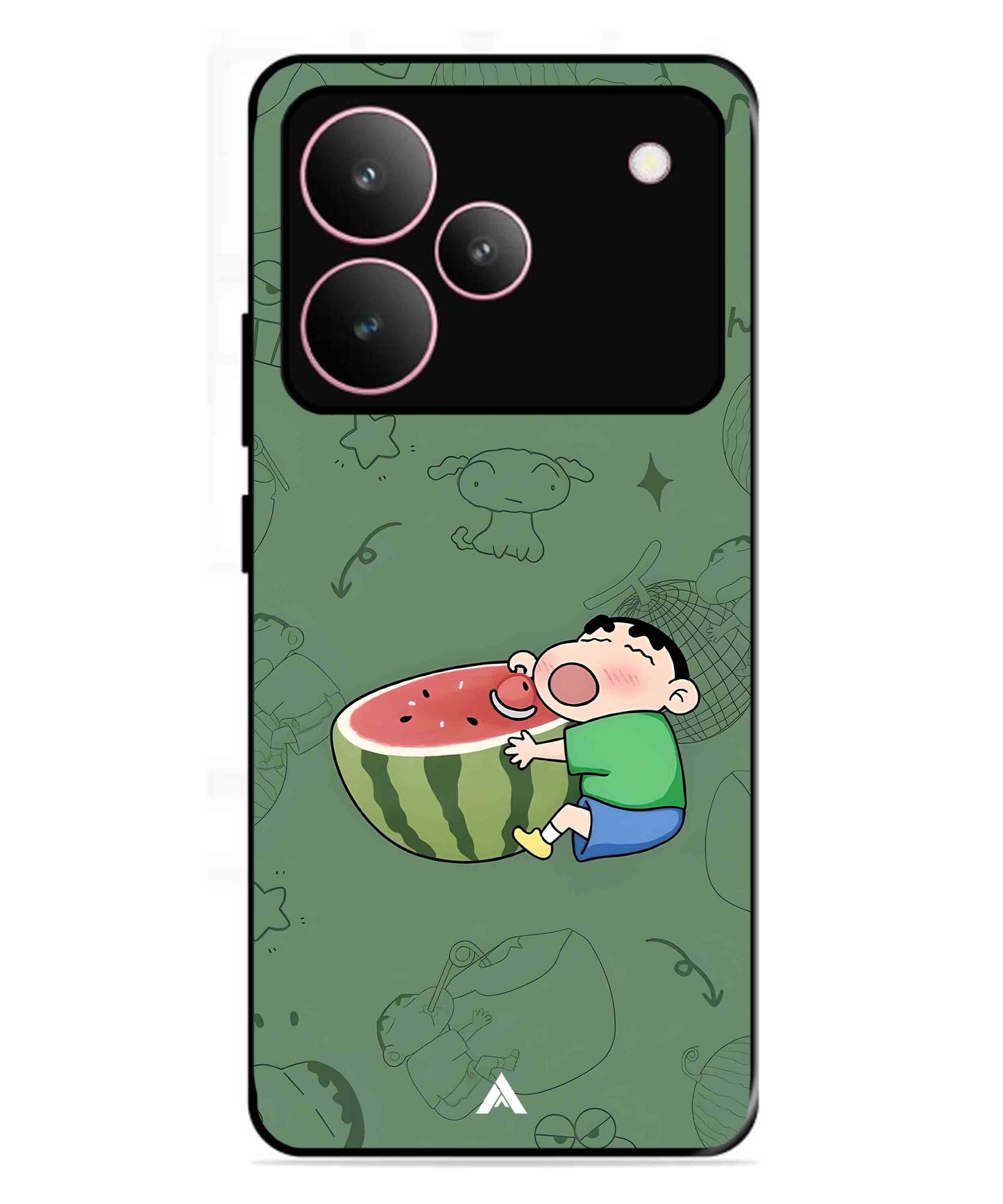 Melon Shinchan Metal Back Cover Phone Case for Realme P4