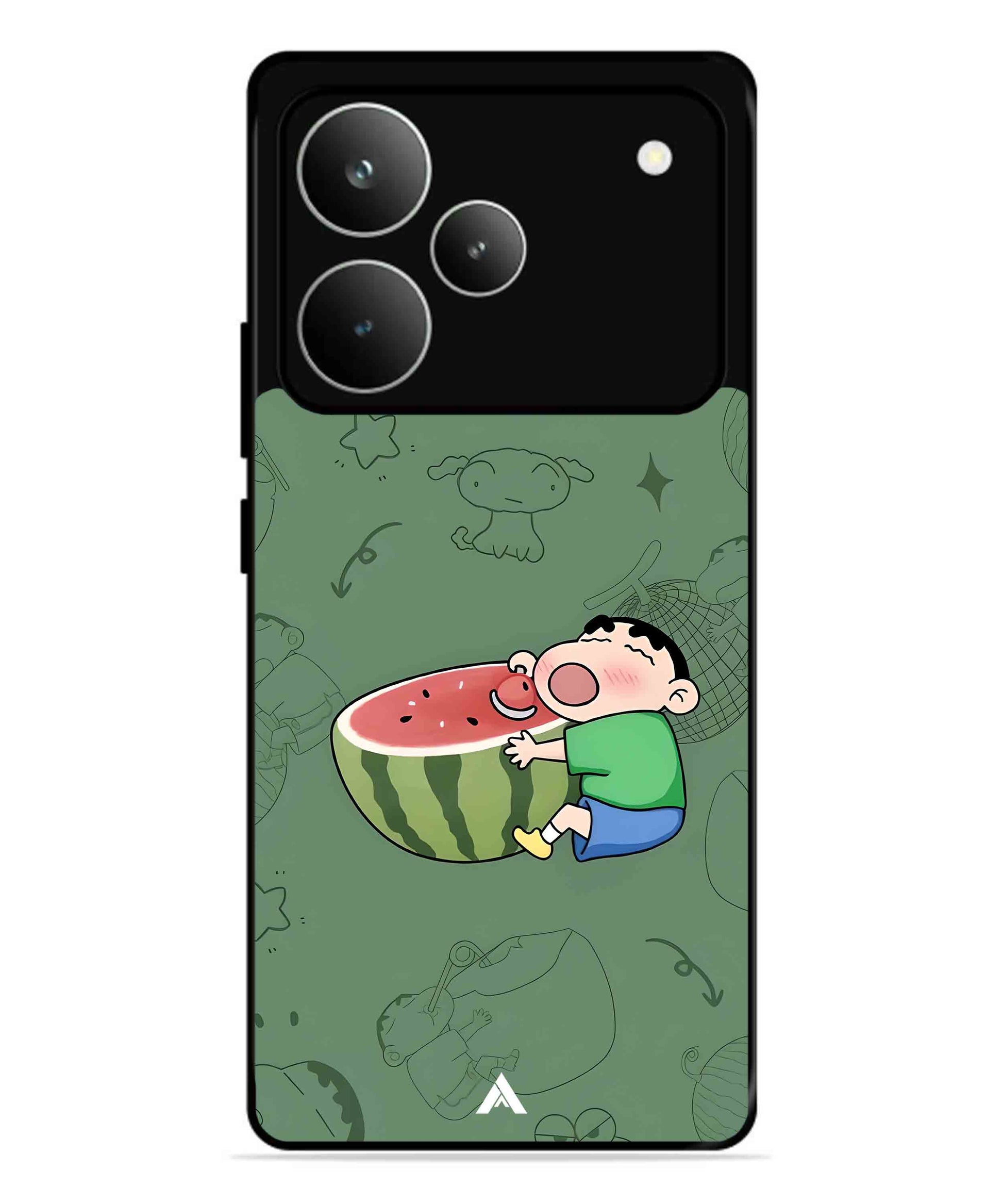 Melon Shinchan Metal Back Cover Phone Case for Realme P4 Pro