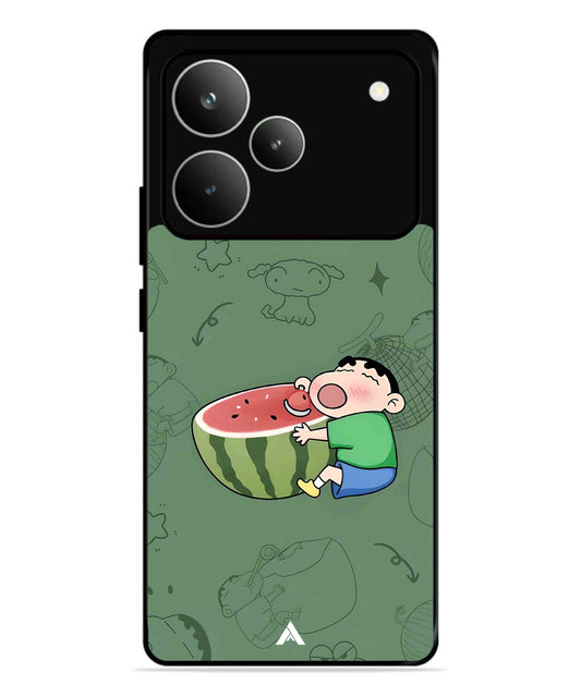 Melon Shinchan Metal Back Cover Phone Case for Realme P4 Pro