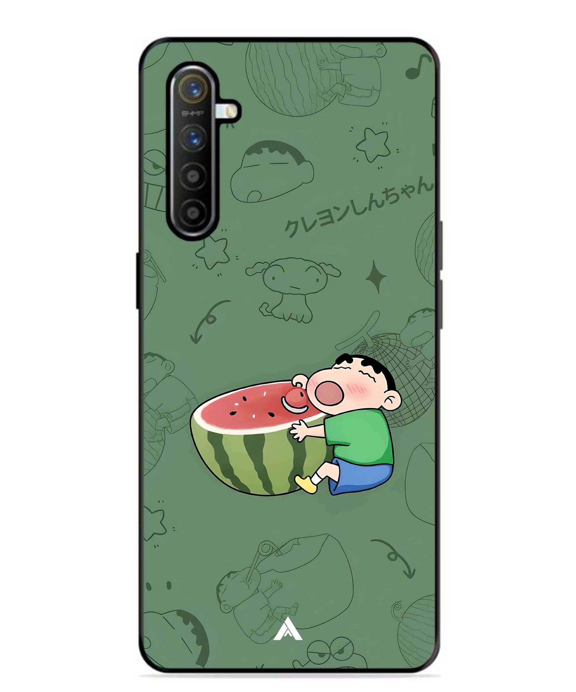 Melon Shinchan Metal Back Cover Phone Case for Realme XT