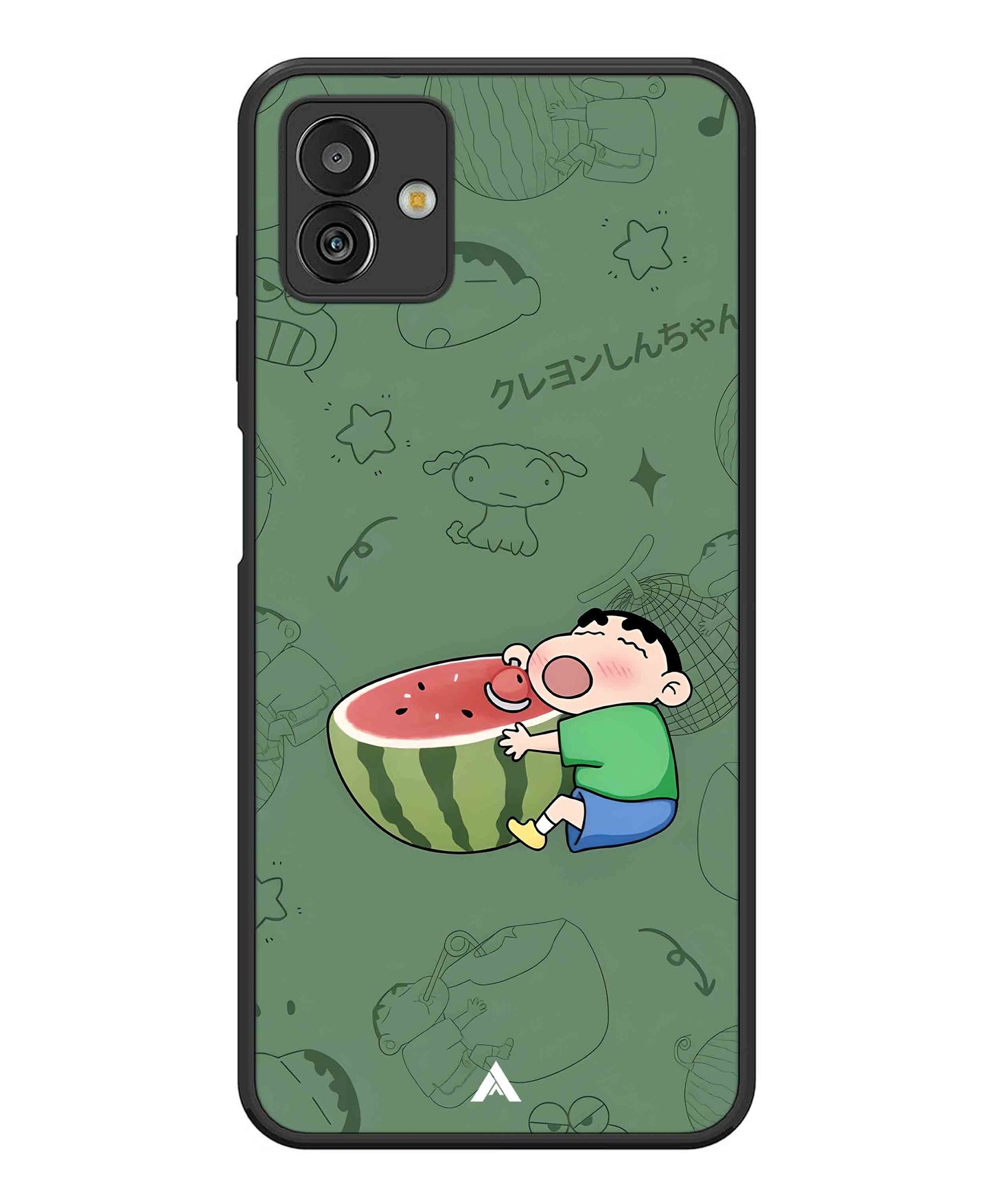 Melon Shinchan Metal Back Cover Phone Case for Samsugn Galaxy M13 5G