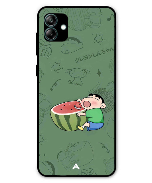 Melon Shinchan Metal Back Cover Phone Case for Samsung Galaxy A04