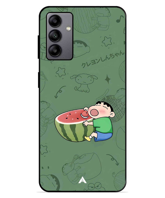 Melon Shinchan Metal Back Cover Phone Case for Samsung Galaxy A04s