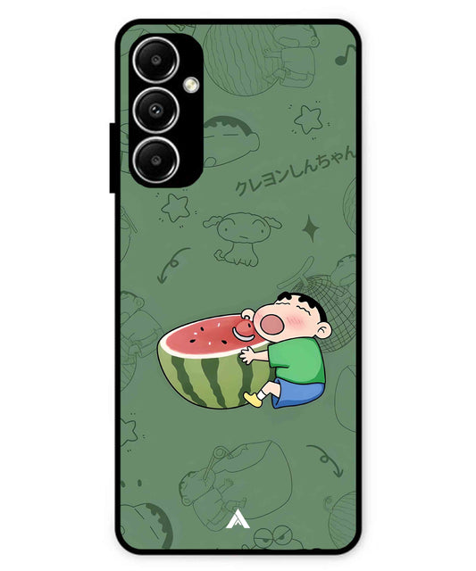Melon Shinchan Metal Back Cover Phone Case for Samsung Galaxy A05s