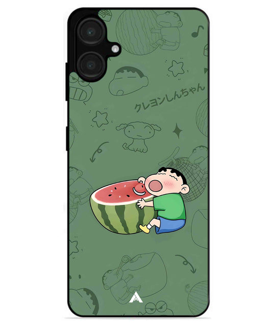 Melon Shinchan Metal Back Cover Phone Case for Samsung Galaxy A06