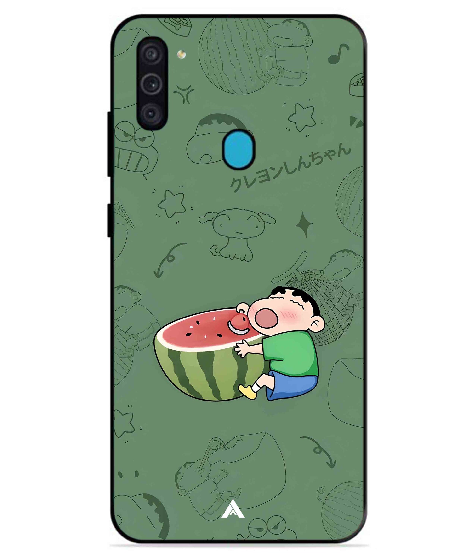 Melon Shinchan Metal Back Cover Phone Case for Samsung Galaxy A11