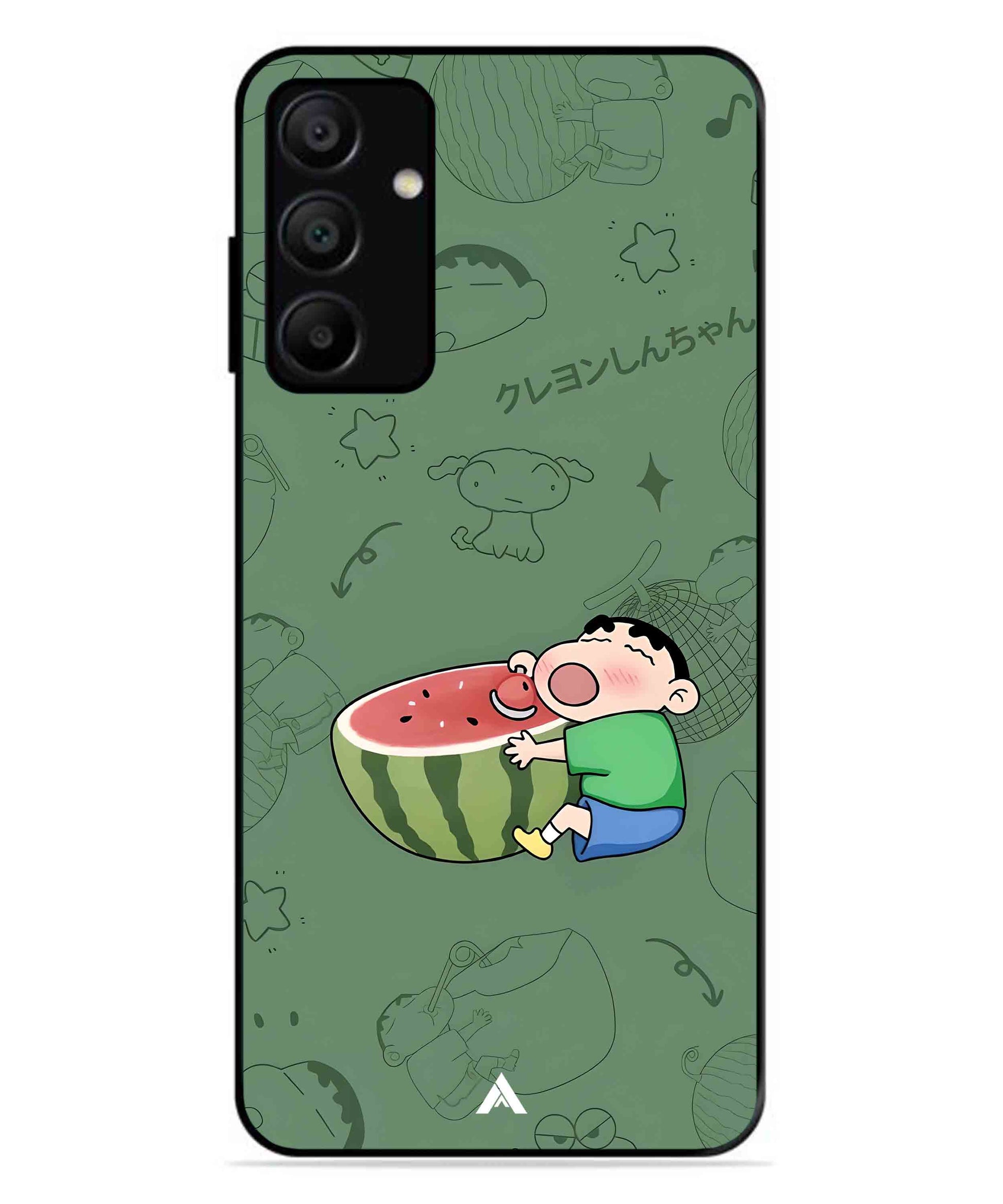 Melon Shinchan Metal Back Cover Phone Case for Samsung Galaxy A15 5G
